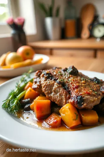 Saftiger Rinderbraten mit aromatischen Wurzeln steps