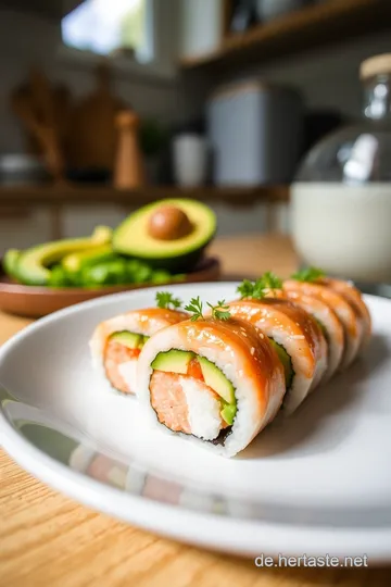 Sake Maki: Köstliche Lachs-Maki-Rollen steps