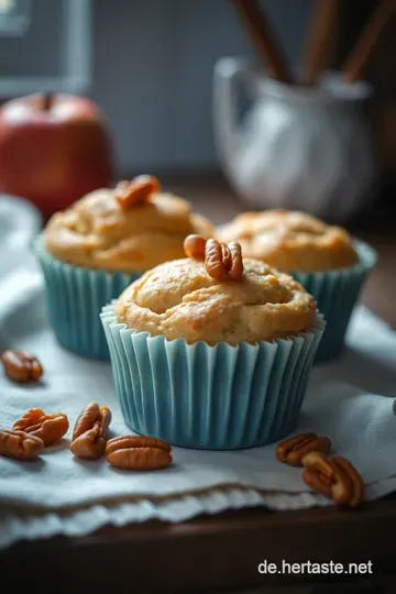 Vegane Apfelmuffins mit Zimt und Walnüssen presentation