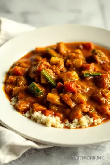 Würziges Indisches Gemüse-Curry mit Kichererbsen presentation