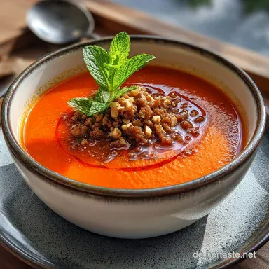 20 Minuten Rezept: Ajvar Suppe mit Hackfleisch & Schmelzk&auml;se