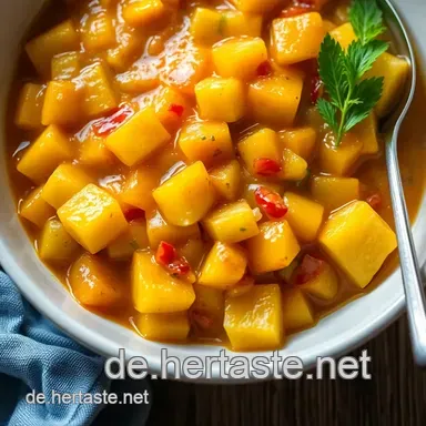 Ananas-Chutney &ndash; Schnell gemacht & so fruchtig f&uuml;r Grillabende! Rezeptkarte