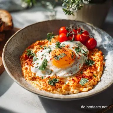 Menemen Rezept: Authentisches T&uuml;rkisches Fr&uuml;hst&uuml;ck in 30 Minuten Rezeptkarte