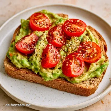 Avocado Toast Mit Tomate Und Sesam Rezeptkarte