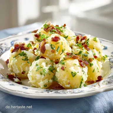 Bayrischer Kartoffelsalat mit Speck f&uuml;r 4 Portionen Rezeptkarte