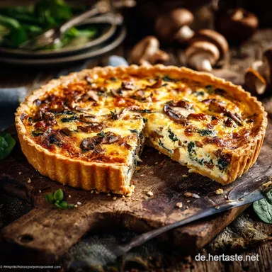 Vegetarische Quiche Das beste Rezept mit knusprigem M&uuml;rbeteig