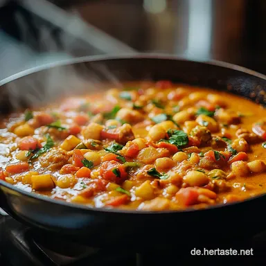 Vegetarisches Curry Rezept schnell Mein BlitzCurry Deluxe Rezeptkarte