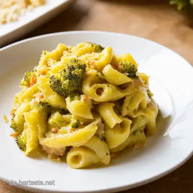 Rezept Brokkoli Nudel Auflauf K&auml;sig Cremig Einfach Lecker Rezeptkarte