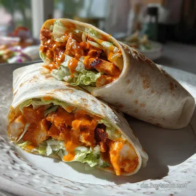 Buffalo Chicken Wraps in 20 Min. Rezeptkarte