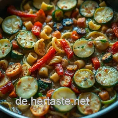 Leckere Gem&uuml;sepfanne: Bunte Aromen f&uuml;r schnelles Wohlf&uuml;hlessen Rezeptkarte