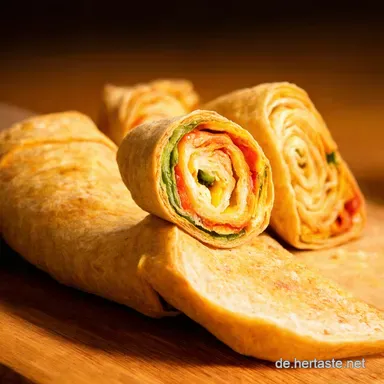 Bunte Wrap R&ouml;llchen Rezept Schnell Lecker f&uuml;r deine Party Rezeptkarte