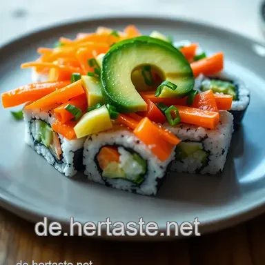 Buntes Veggie-Sushi: Vegetarisch Sushi Selber Machen, Lecker & Einfach Rezeptkarte
