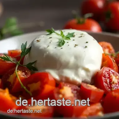 Burrata mit Tomaten: Italienischer Genuss f&uuml;r Faule! Rezeptkarte