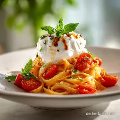 Burrata Tomaten Pasta in 20 Minuten Rezeptkarte