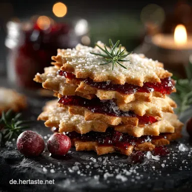 Die besten Spitzbuben Plätzchen Butterzarter Weihnachtsklassiker Rezeptkarte