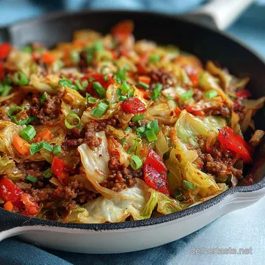 Chinakohl mit Hackfleisch f&uuml;r 4 Portionen Rezeptkarte