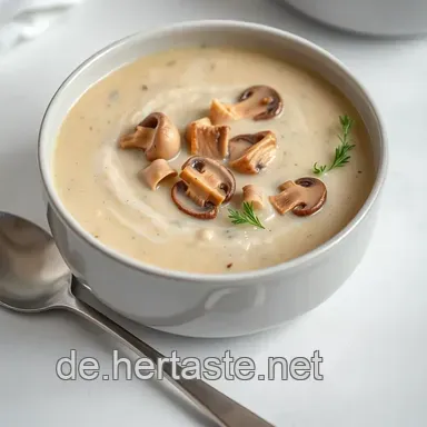 Omas Geheimnis: Cremige Champignoncremesuppe wie von Mutti Rezeptkarte