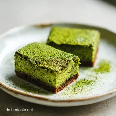 Matcha Rezepte: Wei&szlig;e Schokolade Brownies Rezeptkarte