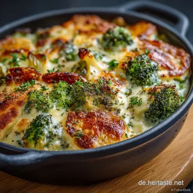 Cremiger BrokkoliK&auml;se Low Carb Variante S&auml;ttigender Auflauf ohne Kohlenhydrate