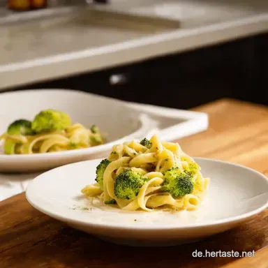 Brokkoli Nudelauflauf Cremig Lecker wie von Oma Rezeptkarte