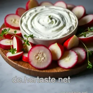 Cremiger Dip mit Radieschen: Ein erfrischender Genuss f&uuml;r jeden Anlass Rezeptkarte