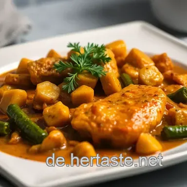 Cremiges H&auml;hnchen Curry mit Kokosmilch &ndash; Einfach und Lecker! Rezeptkarte