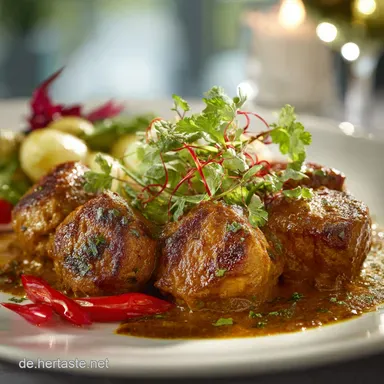 Curry H&auml;hnchen B&auml;llchen: Schnelles Feierabend-Gericht, knusprig aromatisch Rezeptkarte