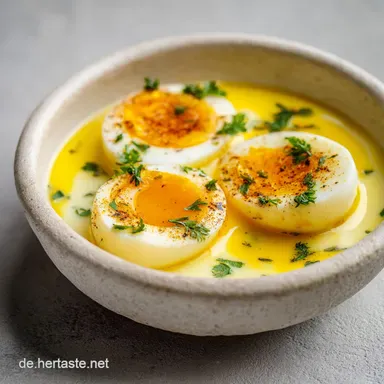 Eier in Senfsauce: Traditionelles Rezept f&uuml;r 4 Portionen Rezeptkarte