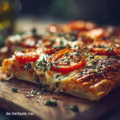 Einfacher Pizzateig ohne Kneten: 10 Minuten Vorbereitung f&uuml;r maximalen Geschmack. Rezeptkarte