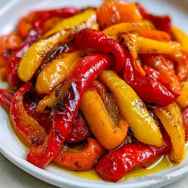 Eingelegte Paprika Antipasti: Im Backofen Rezeptkarte