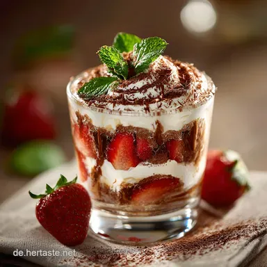 Blitzrezept Erdbeer Tiramisu im Glas Der sommerliche Hit Rezeptkarte
