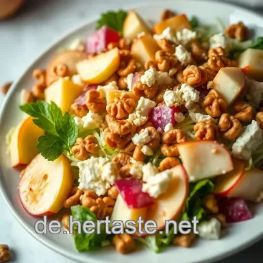 Erfrischender Chicor&eacute;e-Salat mit Honig-Senf-Dressing &ndash; Einfach & Lecker Rezeptkarte