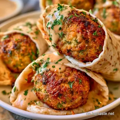 Falafel Wraps in 25 Minuten Rezeptkarte