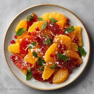 Festlicher Feldsalat mit Orangen f&uuml;r 4 Portionen Rezeptkarte