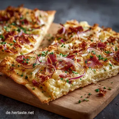 Fluffige Flammkuchen Br&ouml;tchen Els&auml;ssische Versuchung zum Backen