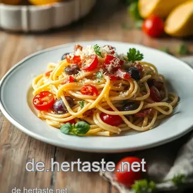 Vegetarischer Nudelsalat: Mein Fr&uuml;hlingsrezept - Einfach & Lecker! Rezeptkarte