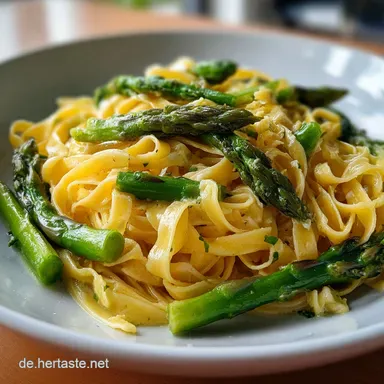 Fr&uuml;hlingspasta mit Spargel: Cremige Wein-Parmesan-Sauce