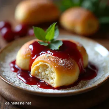 Umgiee dich mit dem Zauber Fluffige KirschBuchteln mit Vanillesauce selber machen Rezeptkarte