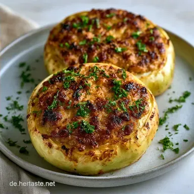 Gef&uuml;llte Kohlrabi mit Hackfleisch f&uuml;r 4