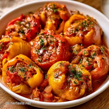 Gef&uuml;llte Paprika f&uuml;r 6 Portionen