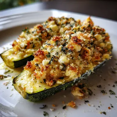 Gef&uuml;llte Zucchini Vegetarisch: Ofengericht in 40 Minuten