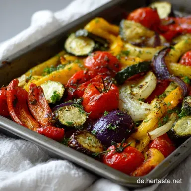 Gemischtes Gem&uuml;se Im Backofen: In 40 Min Rezeptkarte