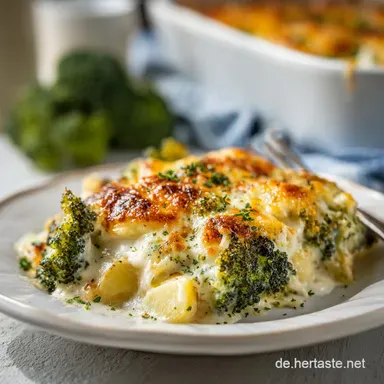 Brokkoli Kartoffel Gratin in 30 Minuten mit Bergk&auml;se