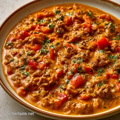 Gesundes HackfleischCurry mit Kokosmilch Rezeptkarte