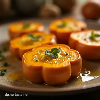 Goldbraun K&ouml;stlich Einfacher Butternut K&uuml;rbis Ofen Rezept Rezeptkarte
