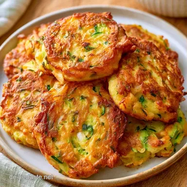 Zucchini-Puffer mit Parmesan: Goldbraun Rezeptkarte
