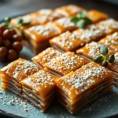 Goldene Baklava: Mein liebstes Rezept Baklava aus 1001 Nacht Rezeptkarte