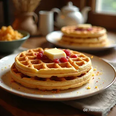 Knuspriges waffein rezept Goldene SonntagsWaffeln wie bei Oma Rezeptkarte