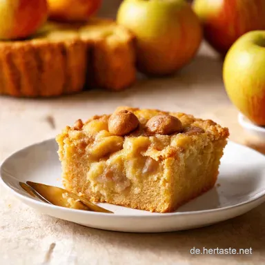 Goldener Herbst Apfelkuchen mit HaselnussStreuseln Herbstrezepte Rezeptkarte