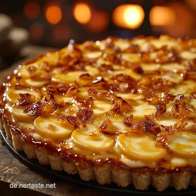 GoldigHerbstliche K&uuml;rbisZiegenk&auml;seTarte Schn&eacute;e Mein Herbstgeheimnis Rezeptkarte